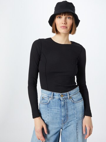 WEEKDAY Shirt 'REVERSE' in Black: front