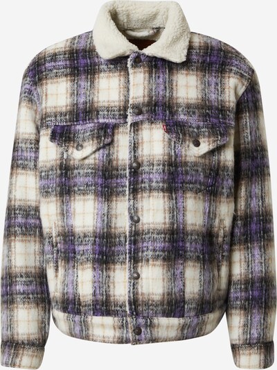 LEVI'S ® Veste mi-saison 'Vintage Fit Sherpa Trucker' en écru / marron / violet clair / noir, Vue avec produit