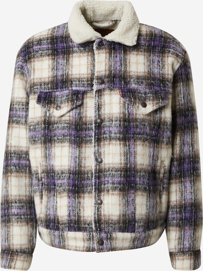 LEVI'S ® Prijelazna jakna 'Vintage Fit Sherpa Trucker' u ecru/prljavo bijela / smeđa / svijetloljubičasta / crna, Pregled proizvoda