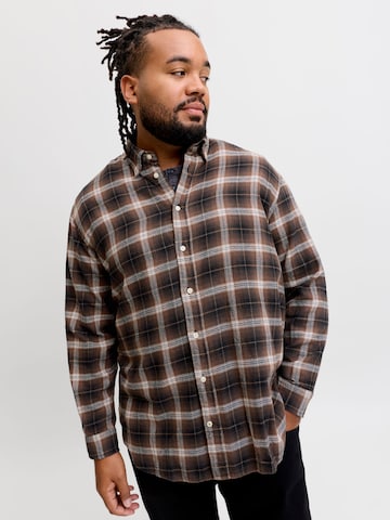 Jack & Jones Plus Comfort Fit Hemd 'JJEField' in Schwarz