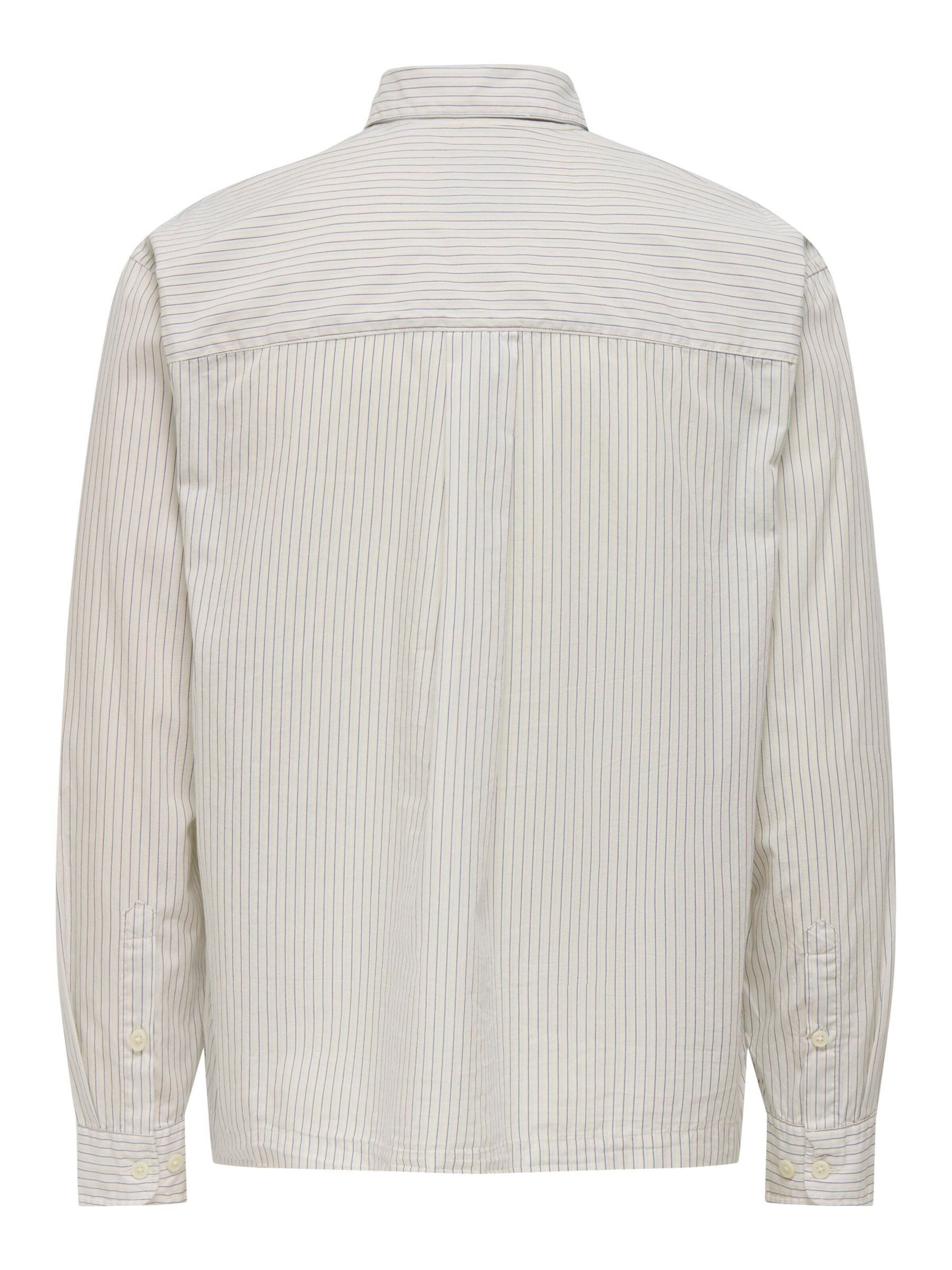 Only & Sons Regular fit Button Up Shirt in Grey