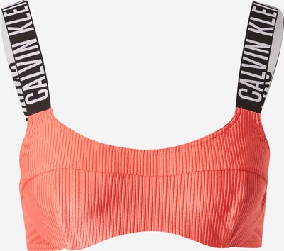 Calvin Klein Swimwear Bikini Top in Coral / Black / White, Item view