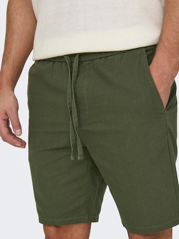 Only & Sons Regular Панталон 'Linus' в зелено