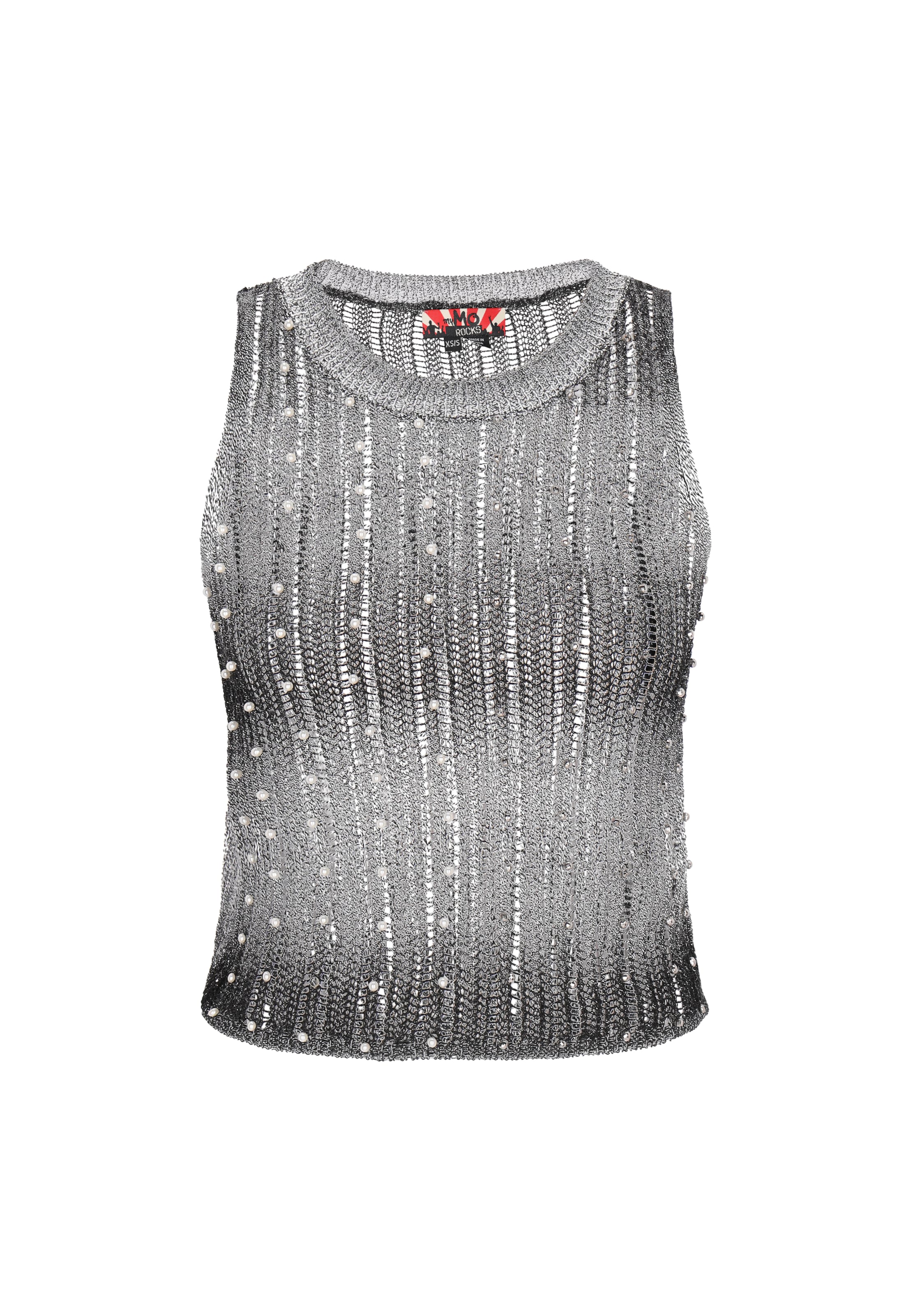 myMo ROCKS Πλεκτό τοπ σε μαύρο: μπροστά