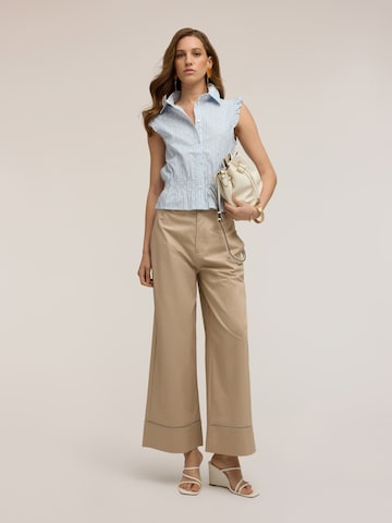Wide Leg Pantalon MOTIVI en beige