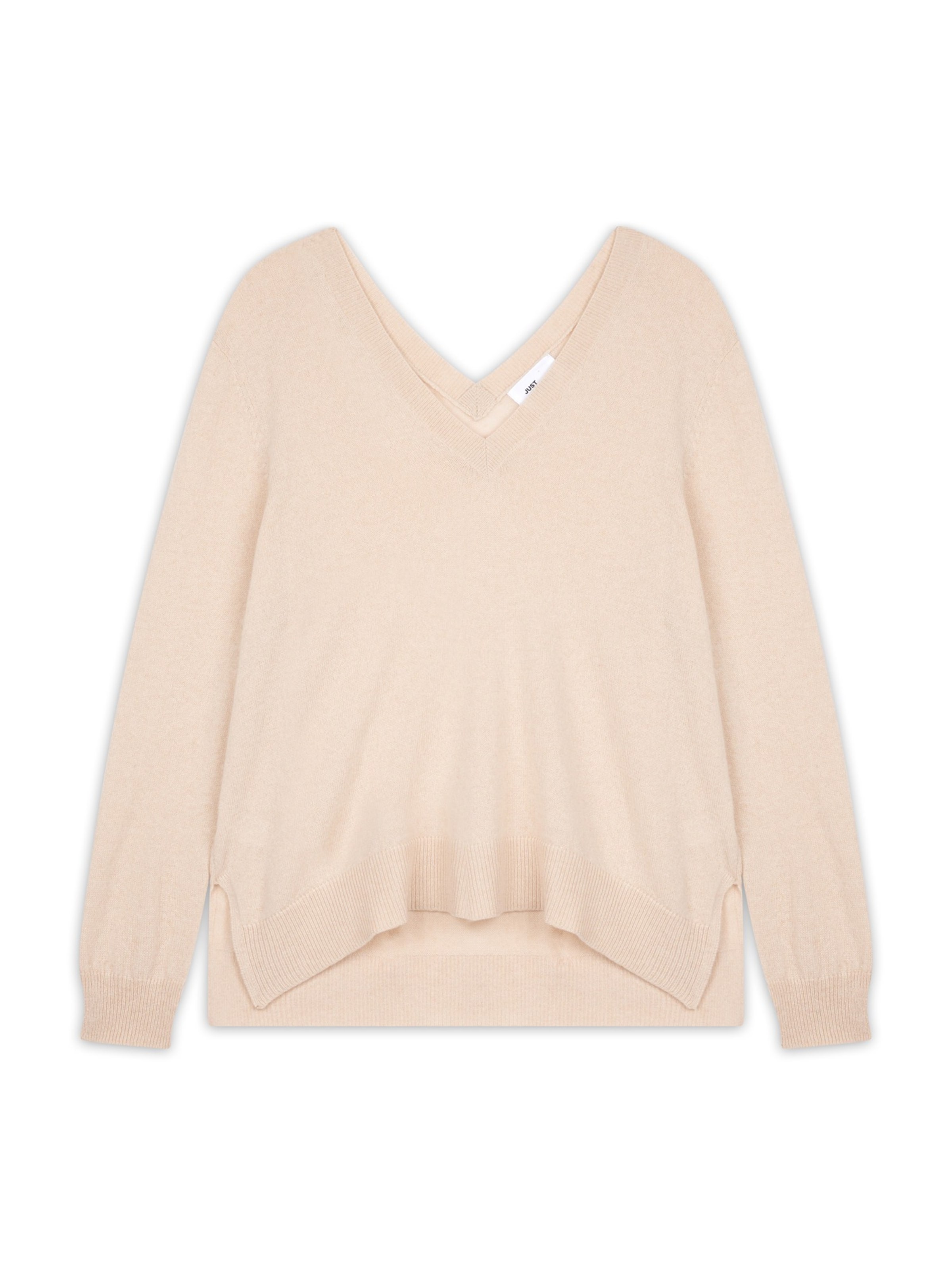 JUST CASHMERE Пуловер 'Opal' в бежово: отпред