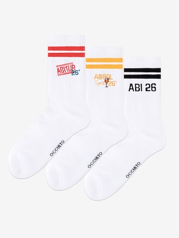 Occulto Athletic Socks 'Abi' in White: front