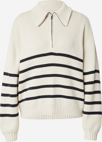 HOLLISTER Sweater in White: front