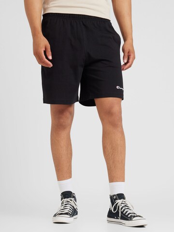 melns Champion Authentic Athletic Apparel Vaļīgs piegriezums Bikses: no priekšpuses