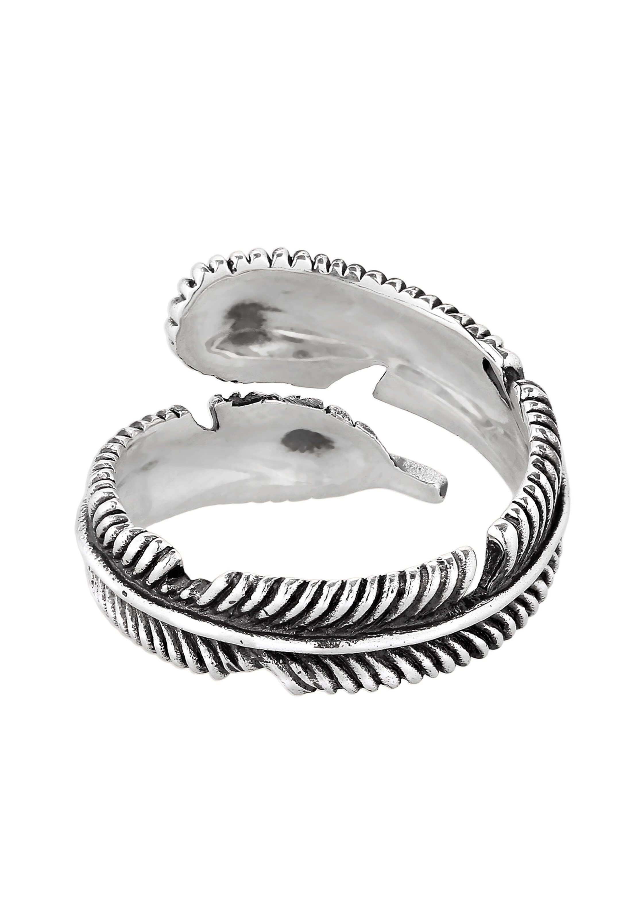 KUZZOI Ring 'Feder' in Silver
