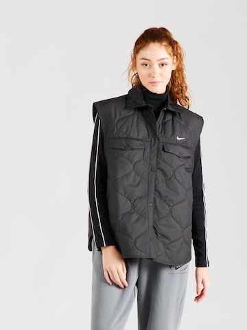 melns Nike Sportswear Veste 'ESSENTIAL': no priekšpuses