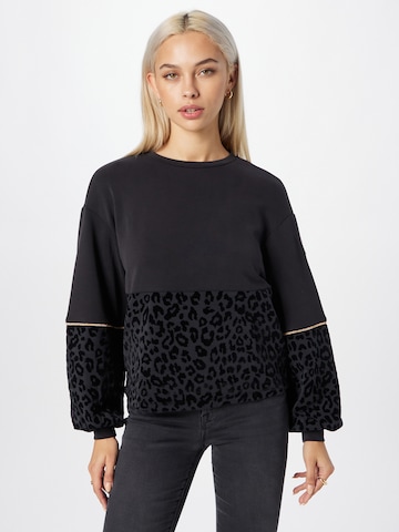 EA7 Emporio Armani Sweatshirt in Zwart: voorkant