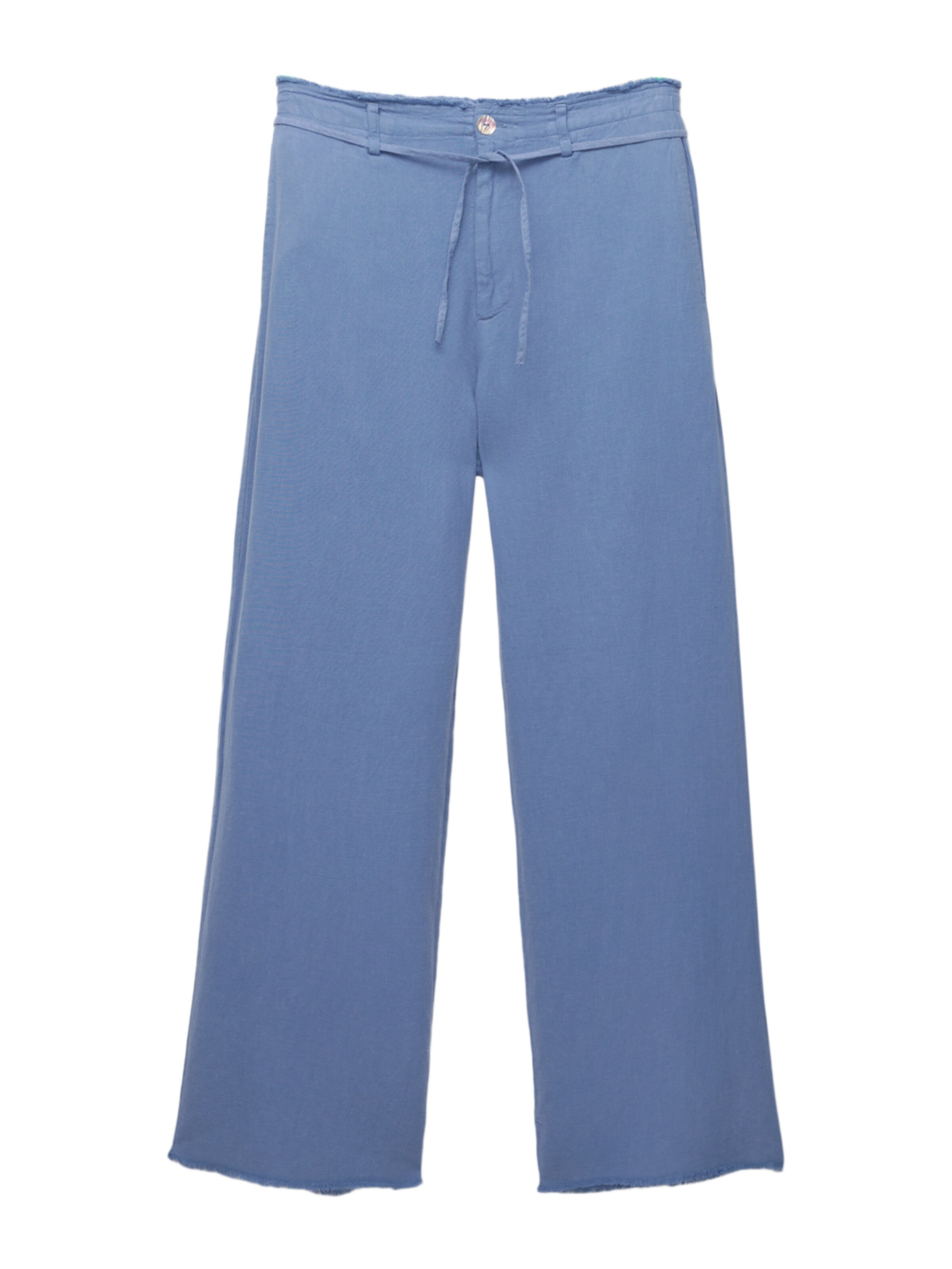 Pull&Bear Wide Leg Hose in Blau: Vorderseite