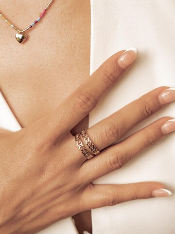 Bague 'Double Chain' Hey Happiness en or