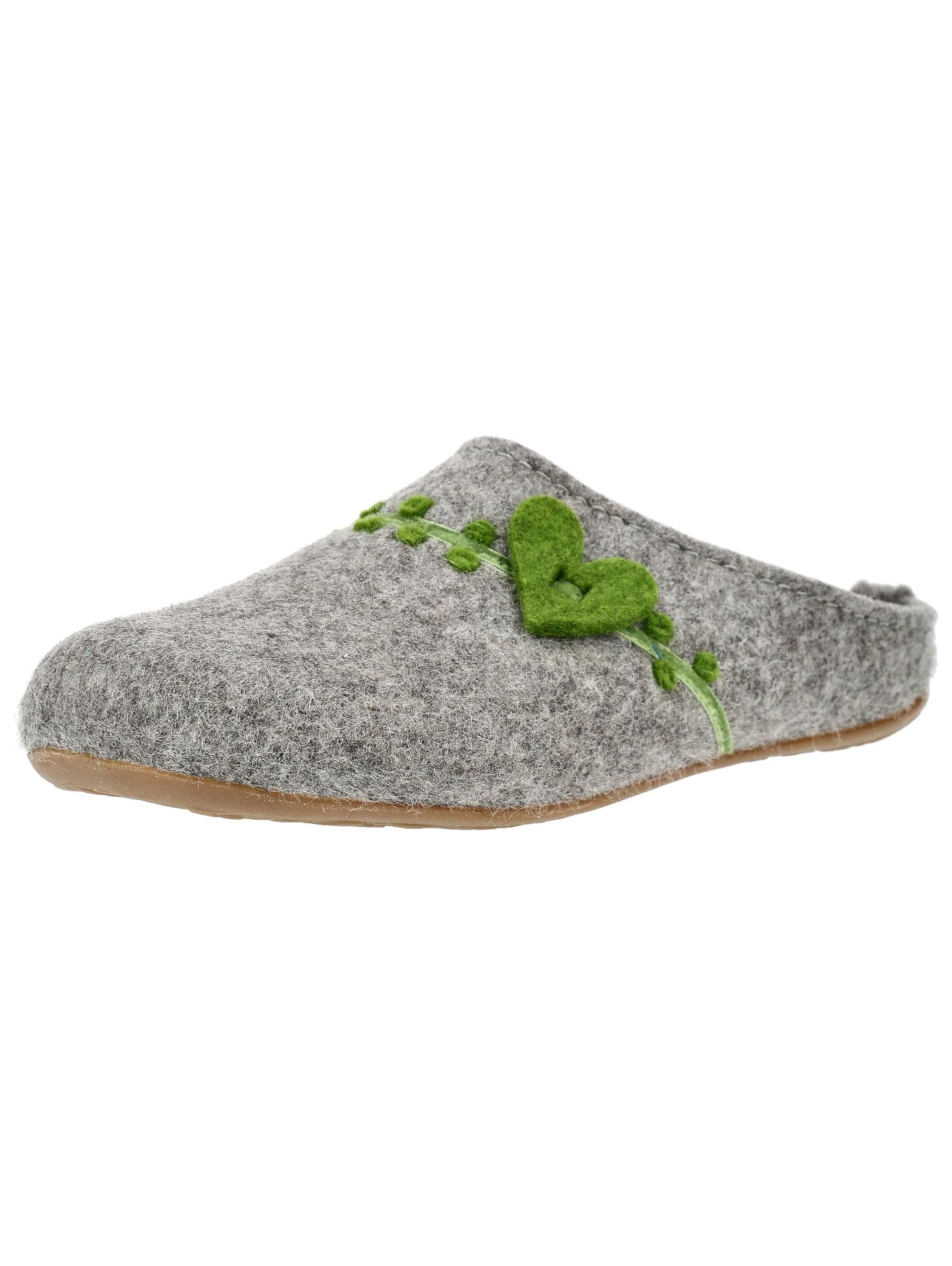 HAFLINGER Hausschuh in Grau: Vorderseite