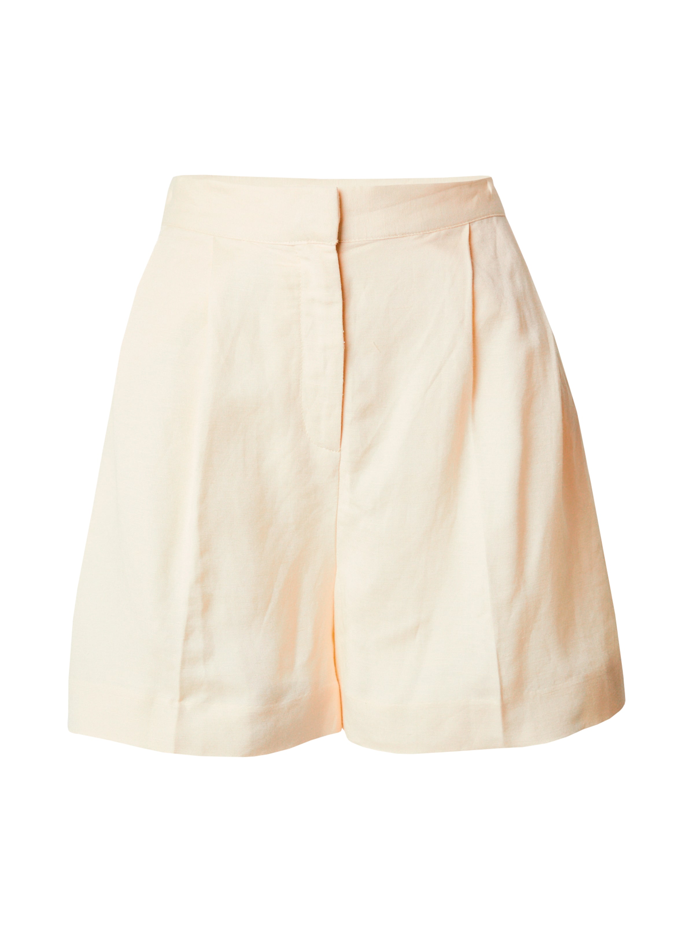 EDITED Loose fit Pleated Pants 'Devyn' in White: front