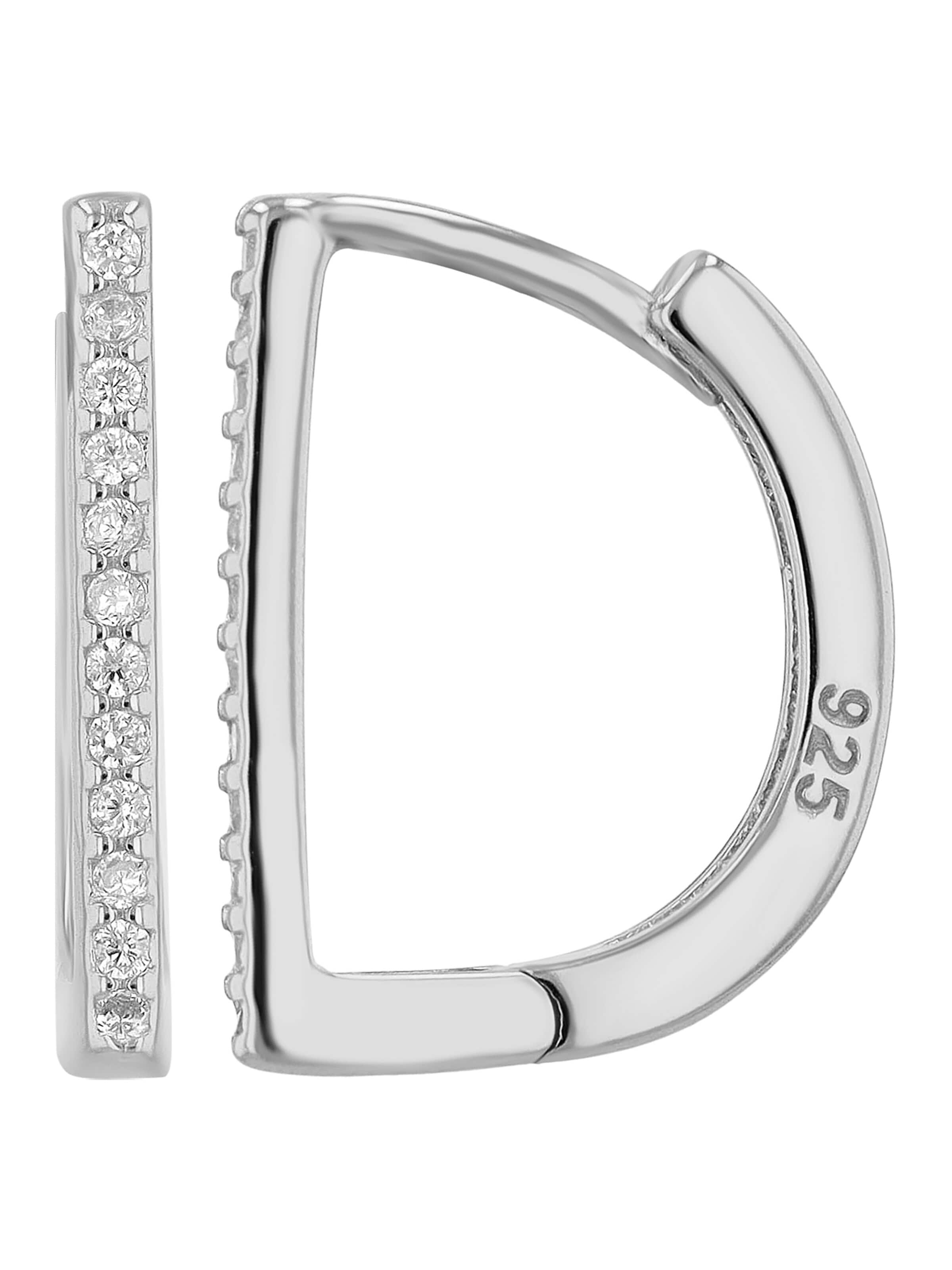 Akzent Earrings '"Marielle" aus 925 Sterlingsilber, vergoldet' in Silver