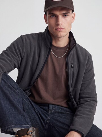 JACK & JONES Fleecejacke in Grau