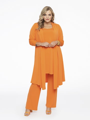 Yoek Knit Cardigan 'Dolce' in Orange