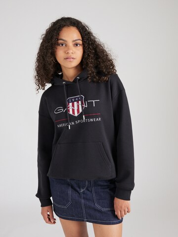 Sweat-shirt GANT en noir : devant