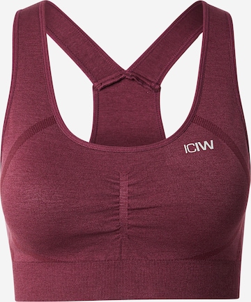 Bustier Soutien-gorge de sport 'Rush' ICANIWILL en rouge : devant