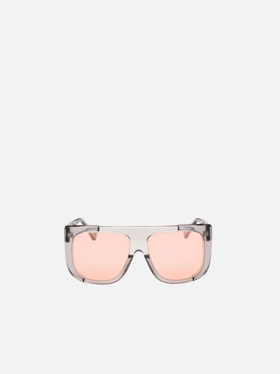 Max Mara Lunettes de soleil 'Maxmara MM0073 Shiny grey 60/15/135 Women Sunglasses' en 60 en gris, Vue avec produit