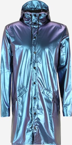 RAINS Tussenjas 'Long Jacket' in Blauw: voorkant