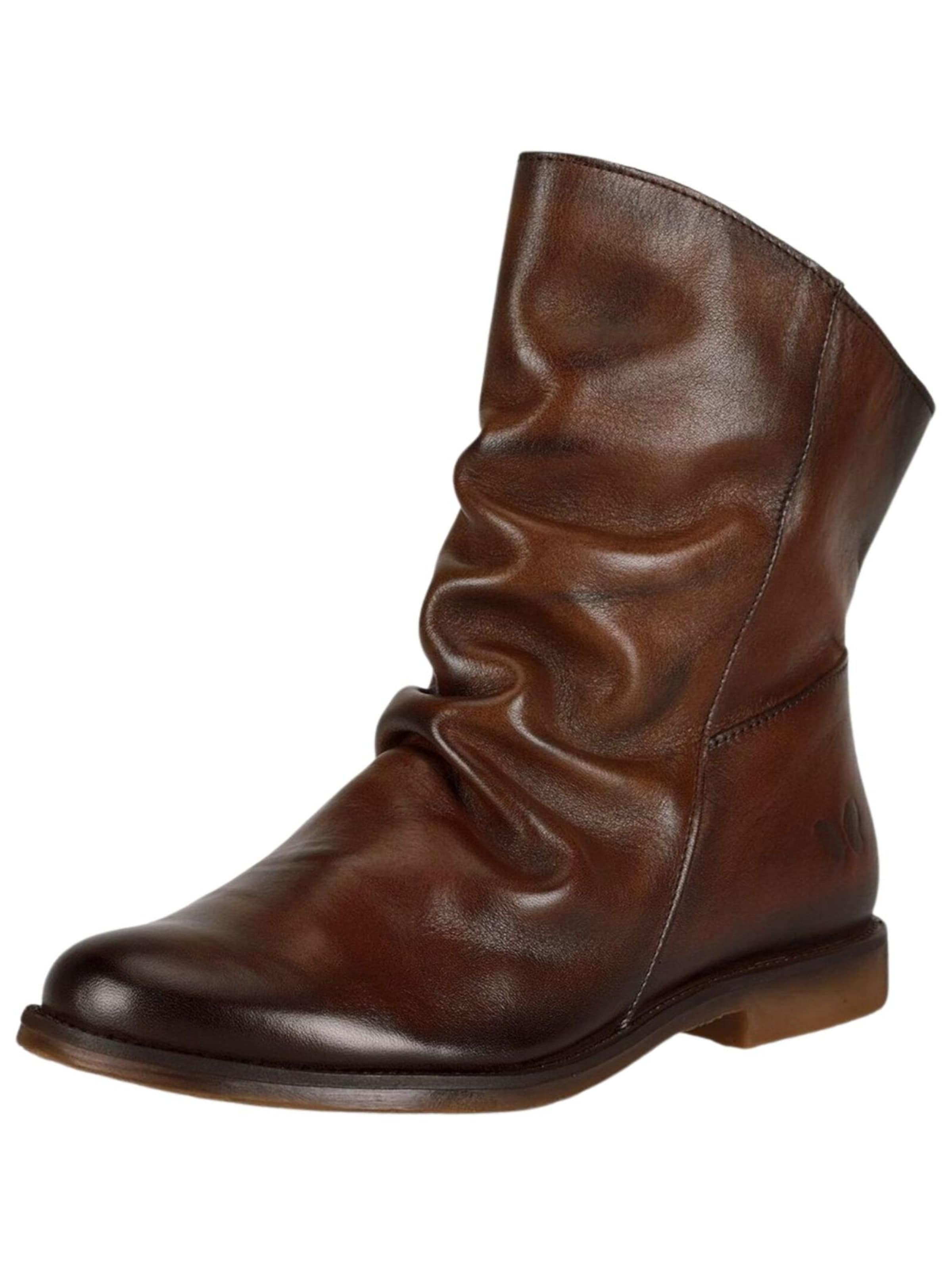 Felmini Wide Fit Ankle Boots in Brown: front