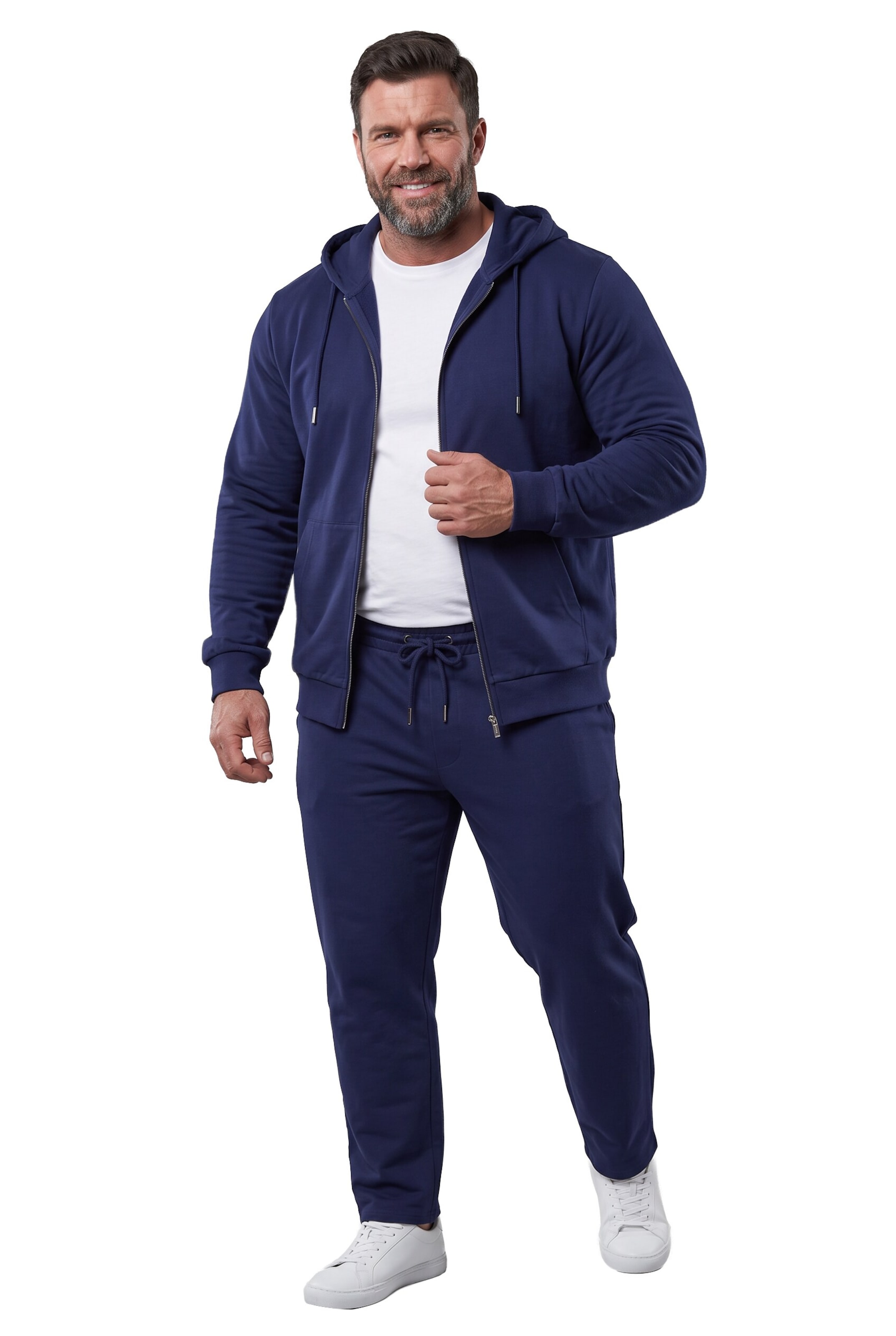 Men Plus Joggingpak in Blauw