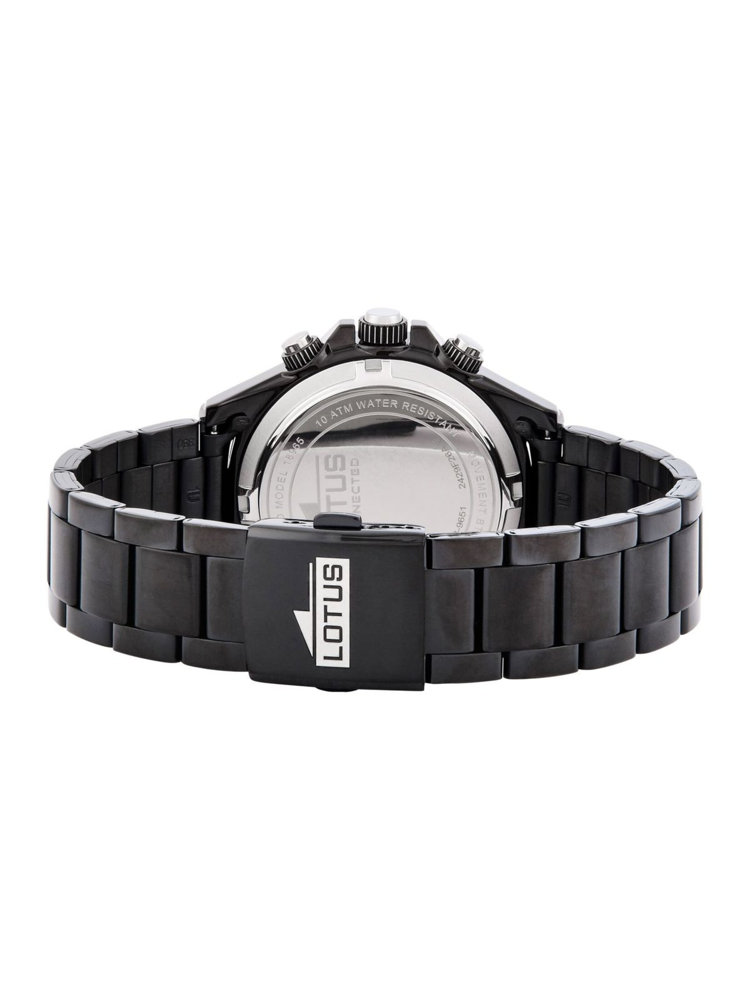 Lotus Analoog horloge in Zwart