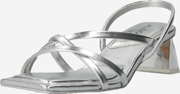 ALDO Sandalen met riem 'MINIMA' in Zilver: voorkant