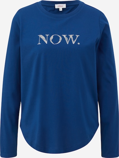 s.Oliver T-shirt i royalblå / ljusgrå, Produktvy