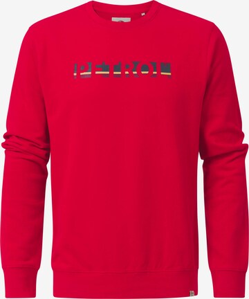 Sweat-shirt Petrol Industries en rouge : devant