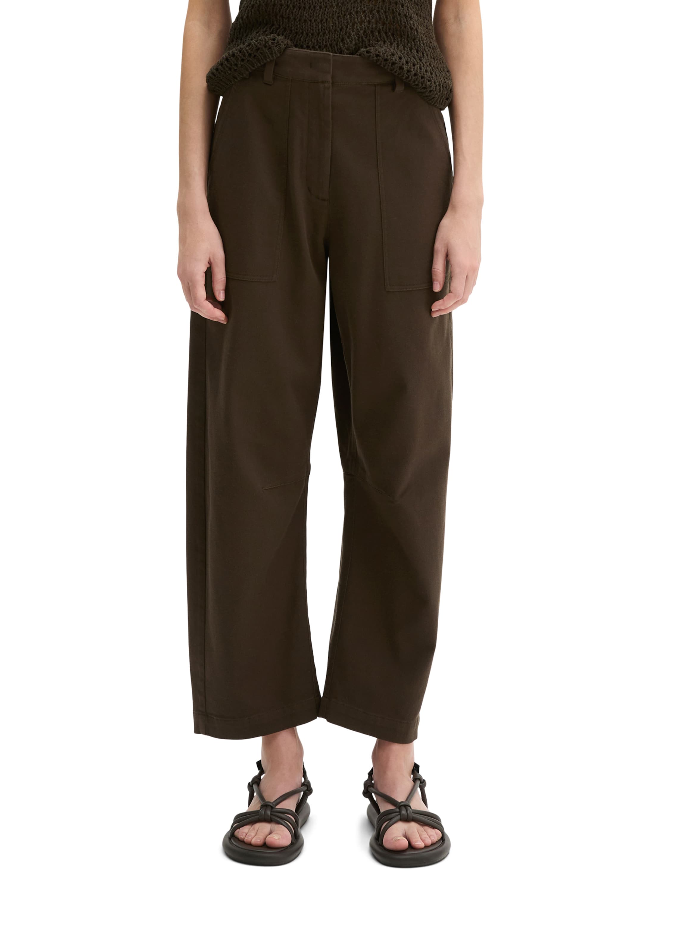 Marc O'Polo Loose fit Trousers in Brown: front