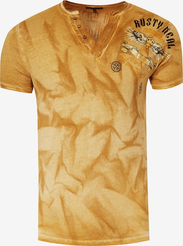 Rusty Neal Shirt in Bruin: voorkant