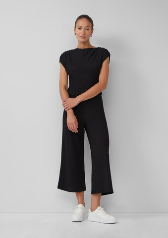 s.Oliver BLACK LABEL Wide leg Broek in Zwart