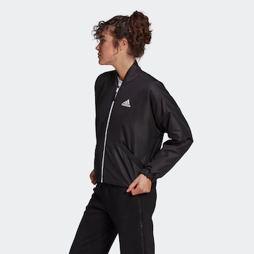 ADIDAS PERFORMANCE Skinny Athletic Jacket in Black