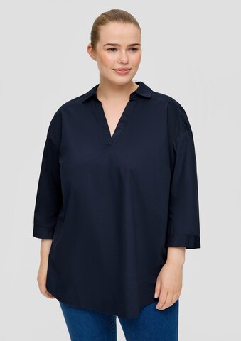 TRIANGLE - Blusa em azul: frente