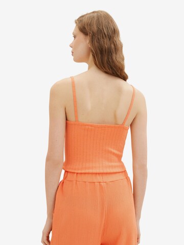 TOM TAILOR DENIM - Top 'Pointelle' en naranja