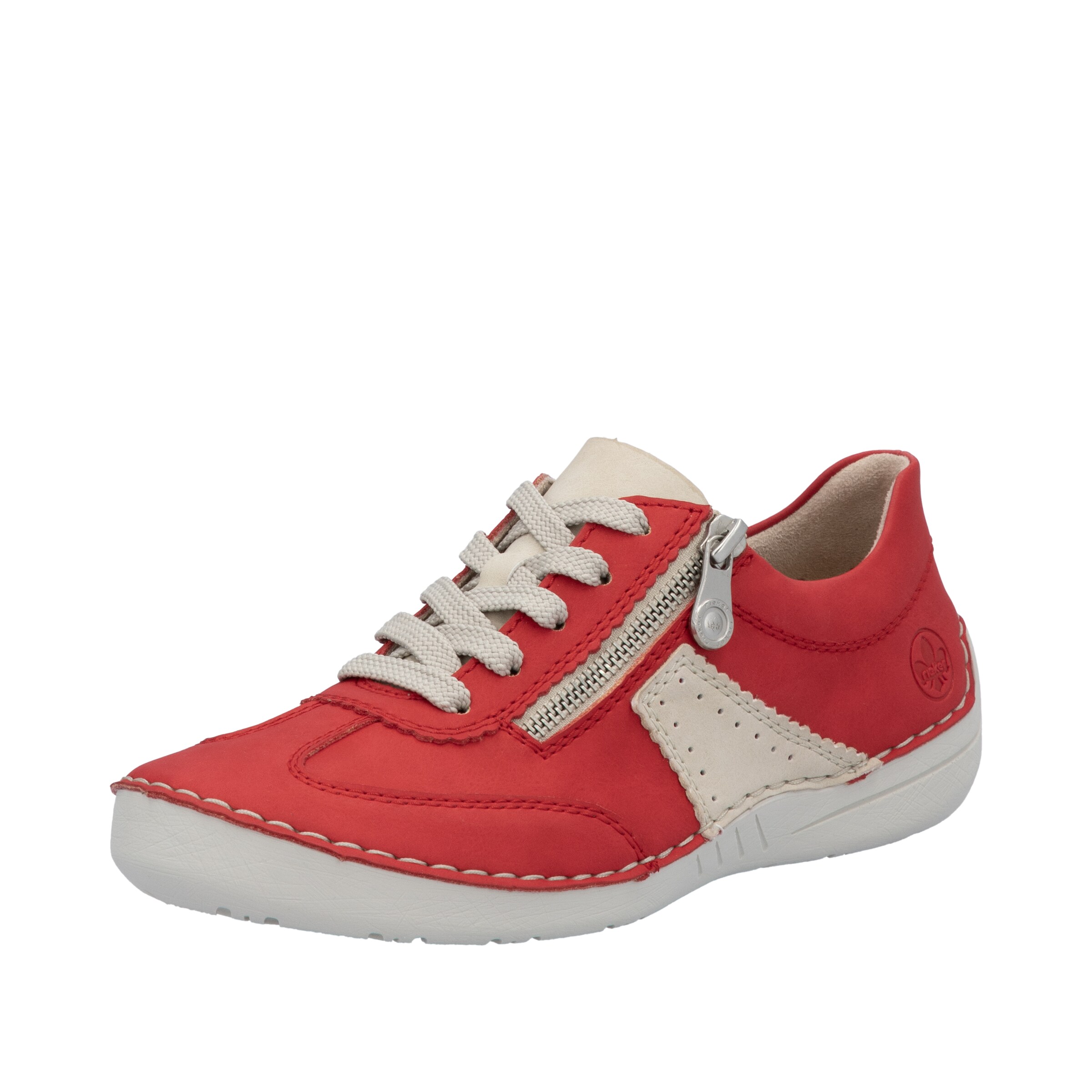 Chaussure de sport à lacets Rieker en rouge : devant