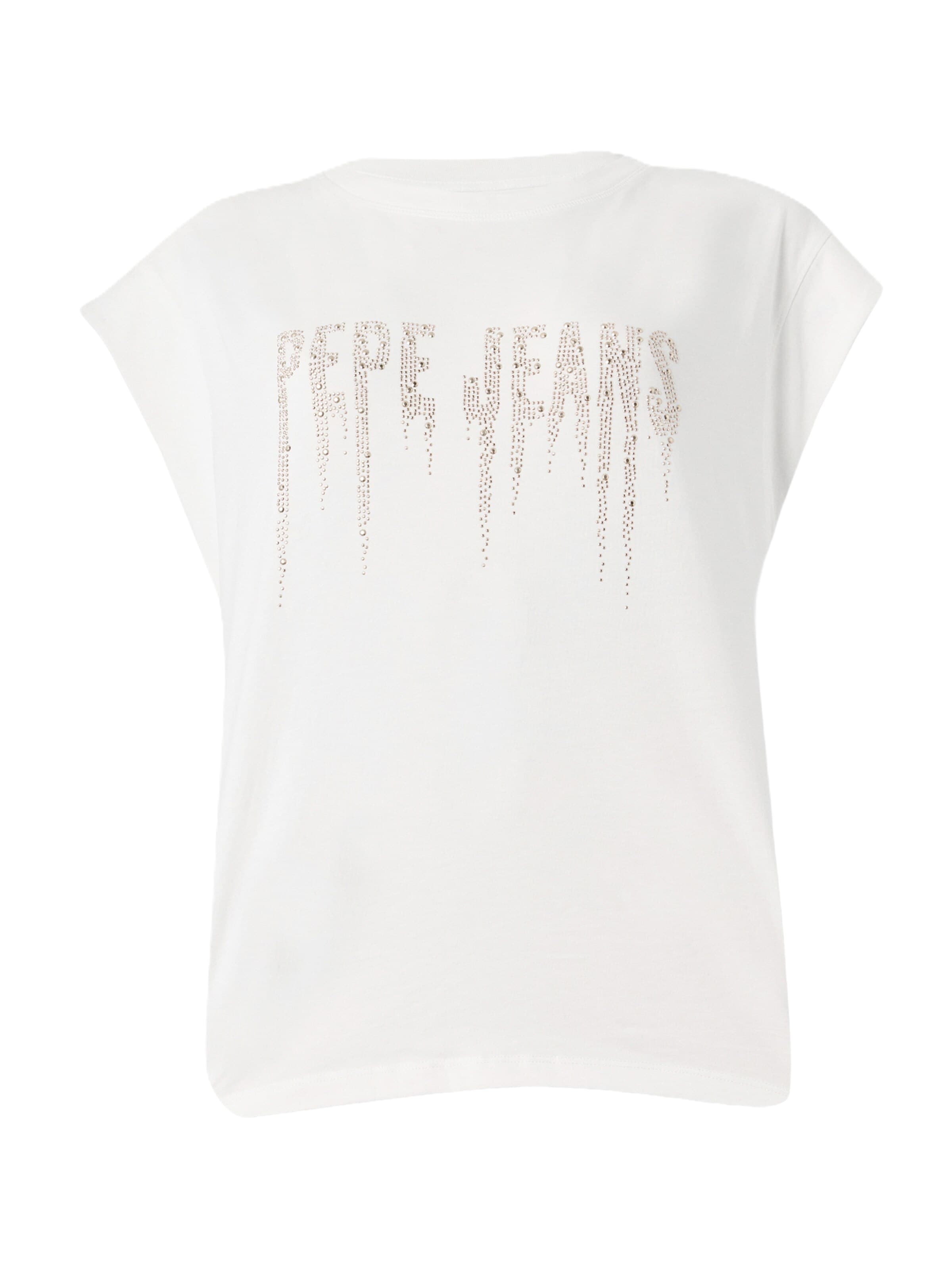 T-shirt 'Carina' Pepe Jeans en blanc : devant