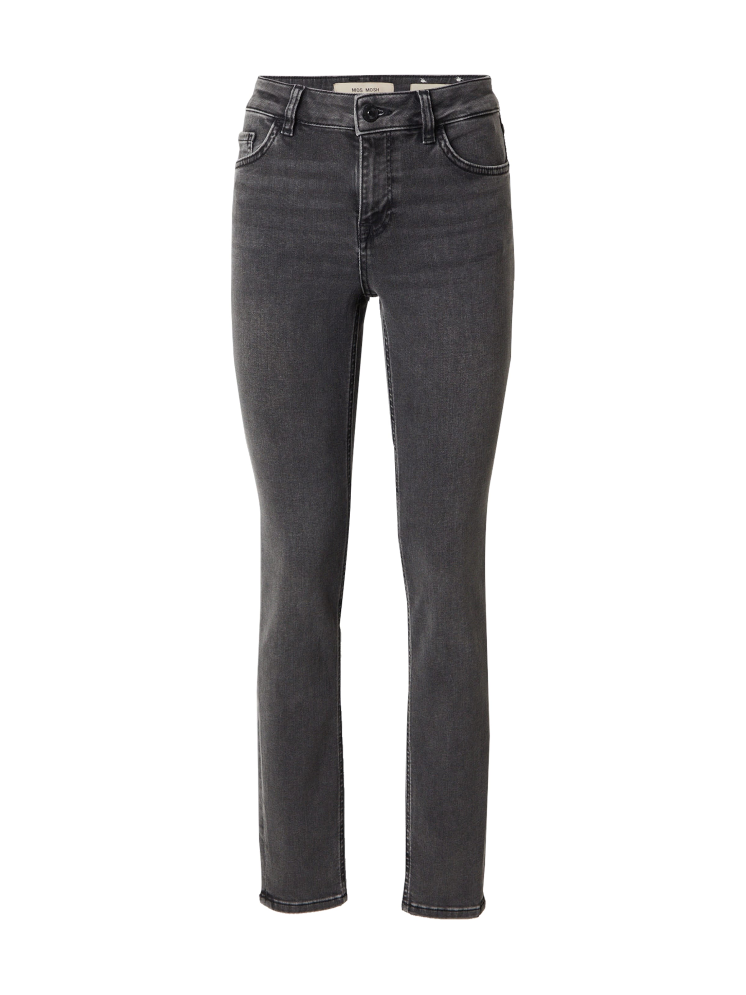 MOS MOSH Úzky strih Džínsy 'MMVice Deluxe' - Sivá: predná strana