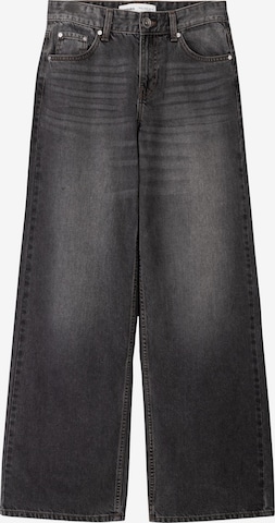 Bershka Wide Leg Jeans in Grau: Vorderseite