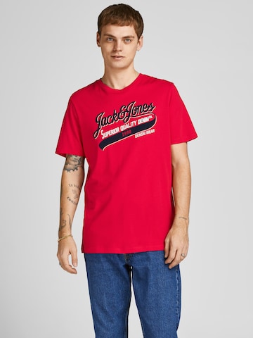 JACK & JONES Póló - piros: elől