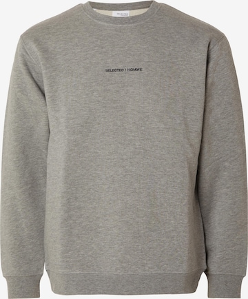 SELECTED HOMME Sweatshirt 'Hankie' in Grijs: voorkant