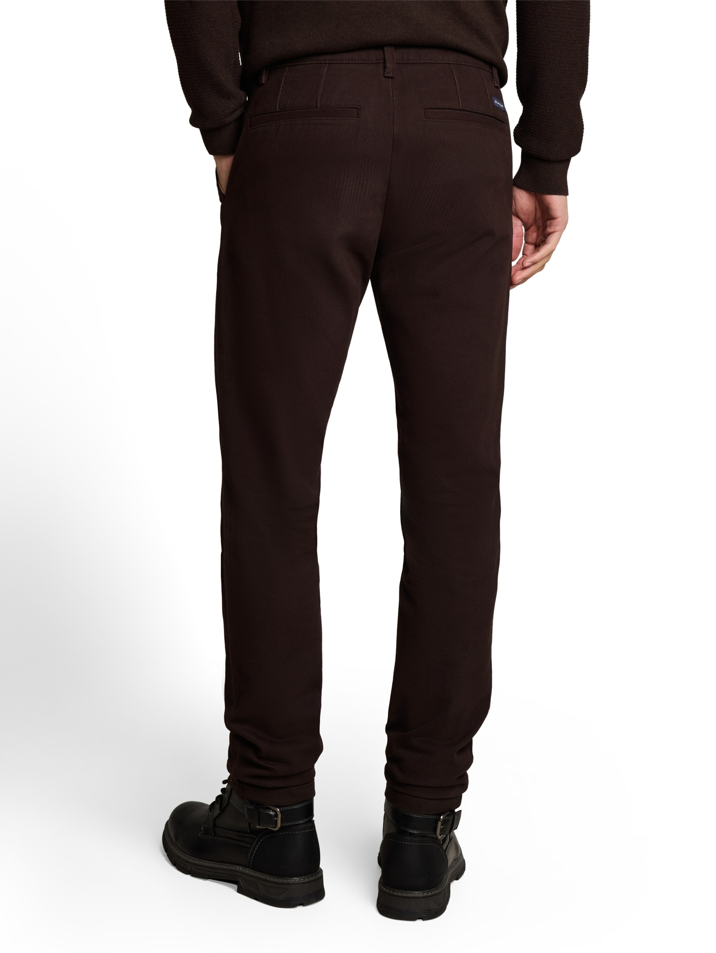 TOM TAILOR Slimfit Chino hlače 'SIMON' | rjava barva