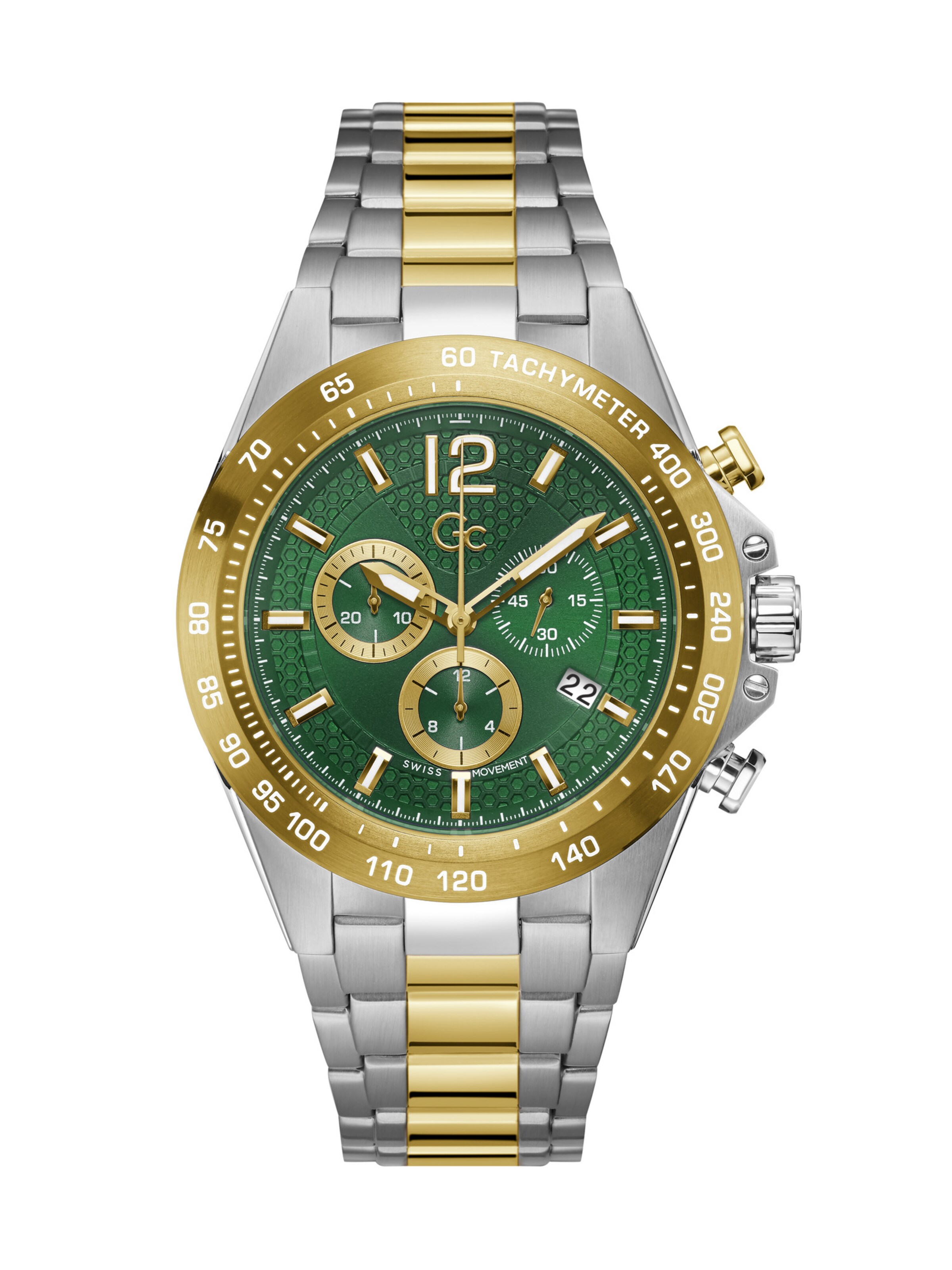 Gc Analogt ur 'Audacious' i grøn: forside