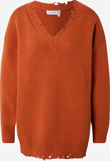 WEEKDAY Pull-over oversize 'Sugar' en orange foncé, Vue avec produit