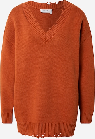 WEEKDAY Oversized Sweater 'Sugar' in Orange: front