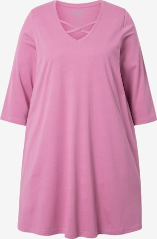 T-shirt Ulla Popken en rose : devant